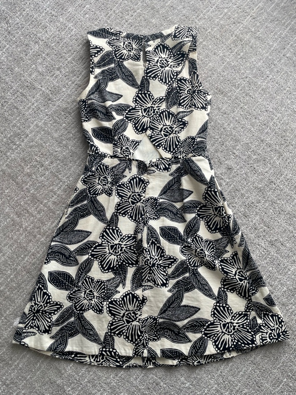 JCREW A-line Floral Linen Summer Dress - Size 2 - EUC - Picture 2 of 4